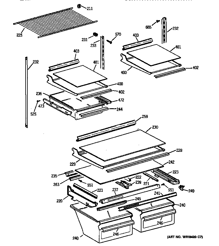 Shelf parts