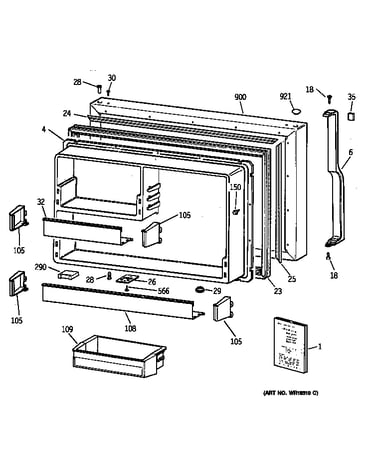 Freezer door