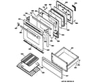 GE JBP30AA2 door & drawer parts diagram