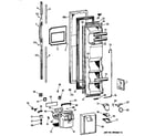 GE TFX22PRBAWW freezer door diagram