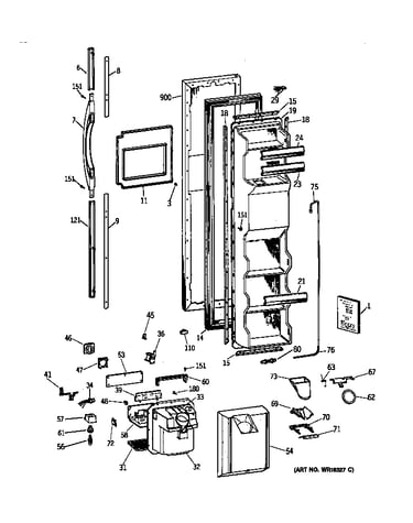 Freezer door