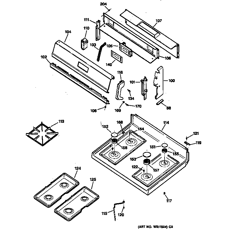 CONTROL PANEL & COOKTOP