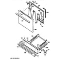 Hotpoint RGB525PEA1WW door & drawer parts diagram