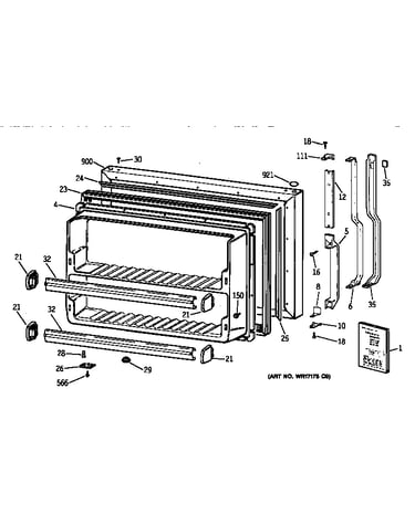 Freezer door