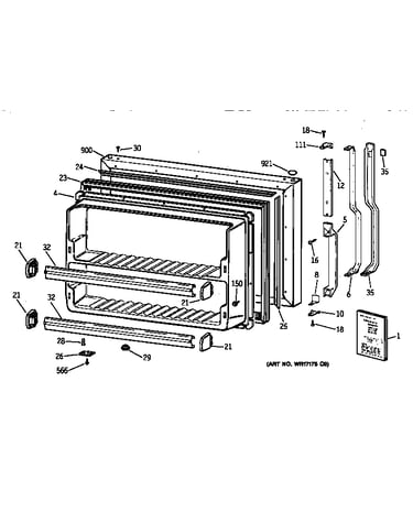Freezer door
