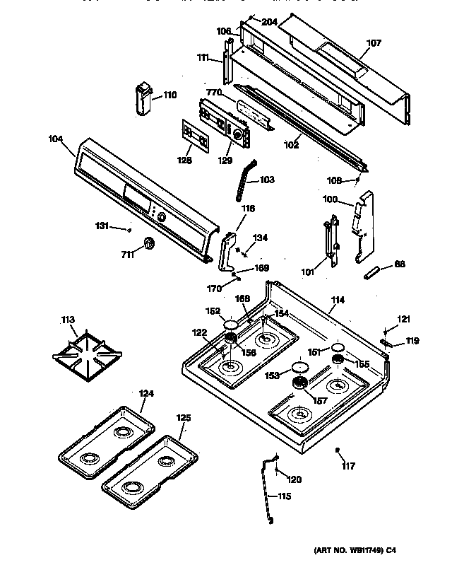 CONTROL PANEL & COOKTOP