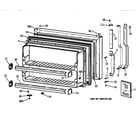 GE MTX18DABBRAA freezer door diagram