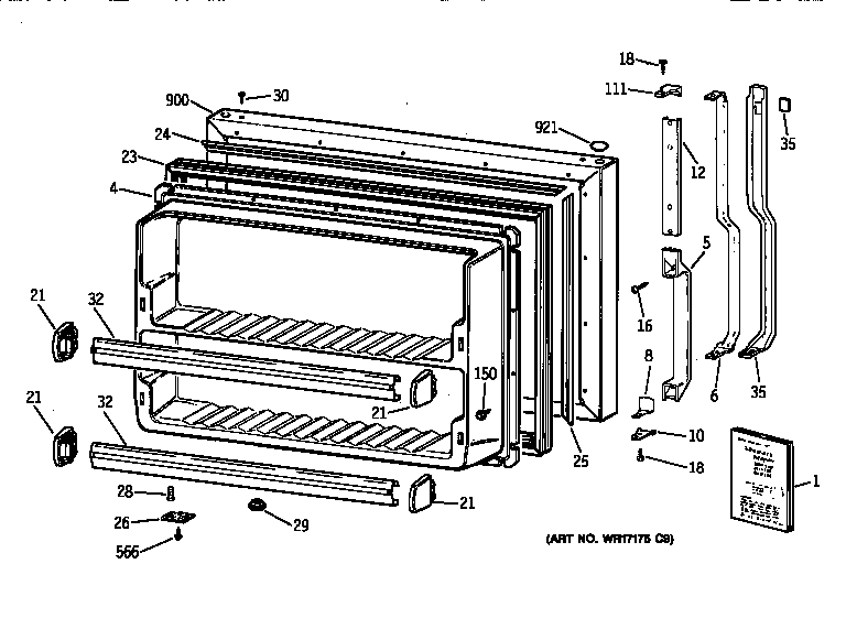 Freezer door