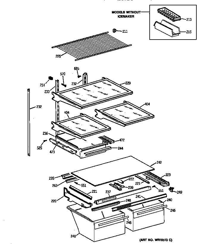 Shelf parts