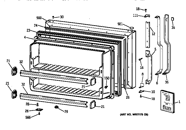 Freezer door