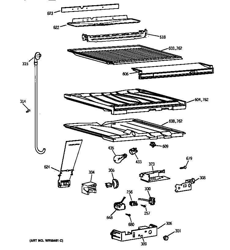 Compartment separator parts