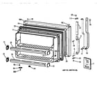 GE MTX18BABBRWW freezer door diagram