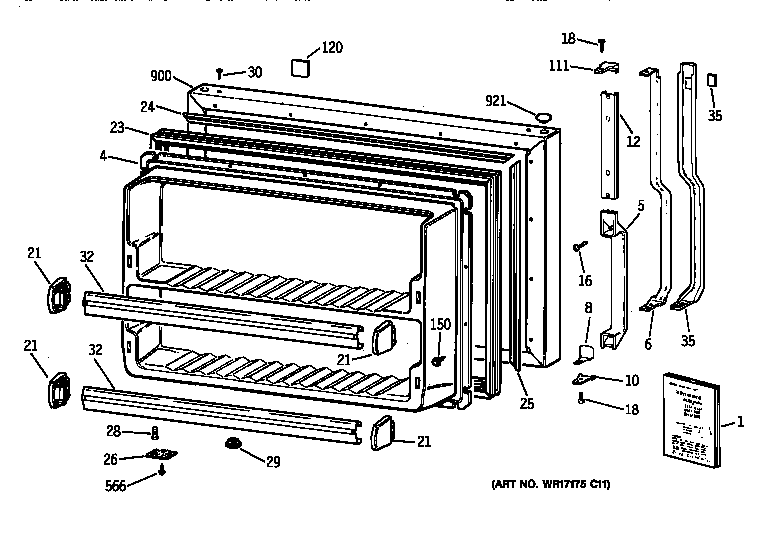 Freezer door
