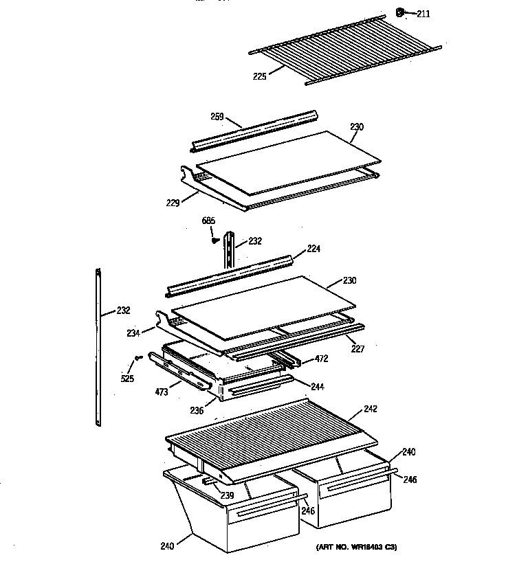 Shelf parts