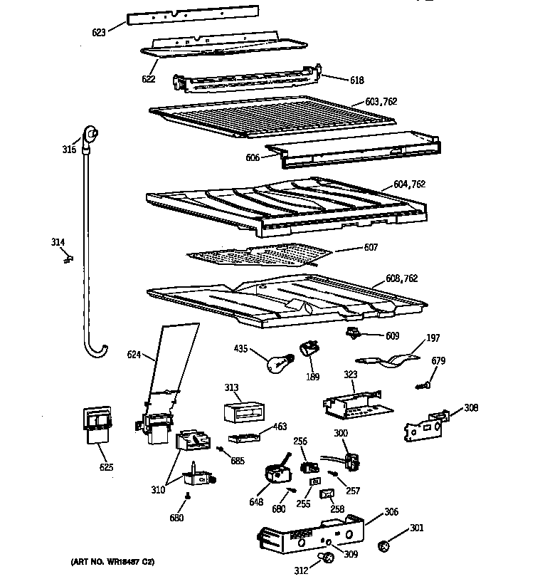 Compartment separator parts