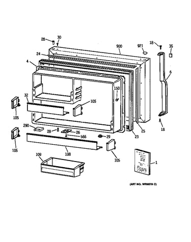 Freezer door