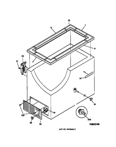 Cabinet, control & shelves