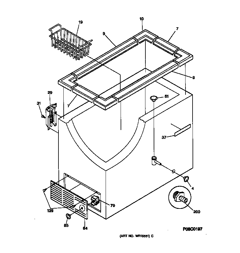 Cabinet, controls & shelves