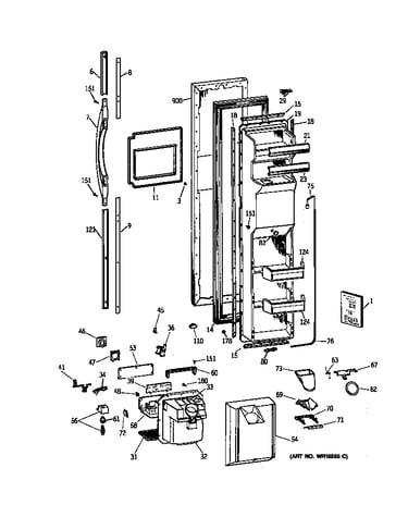 Freezer door