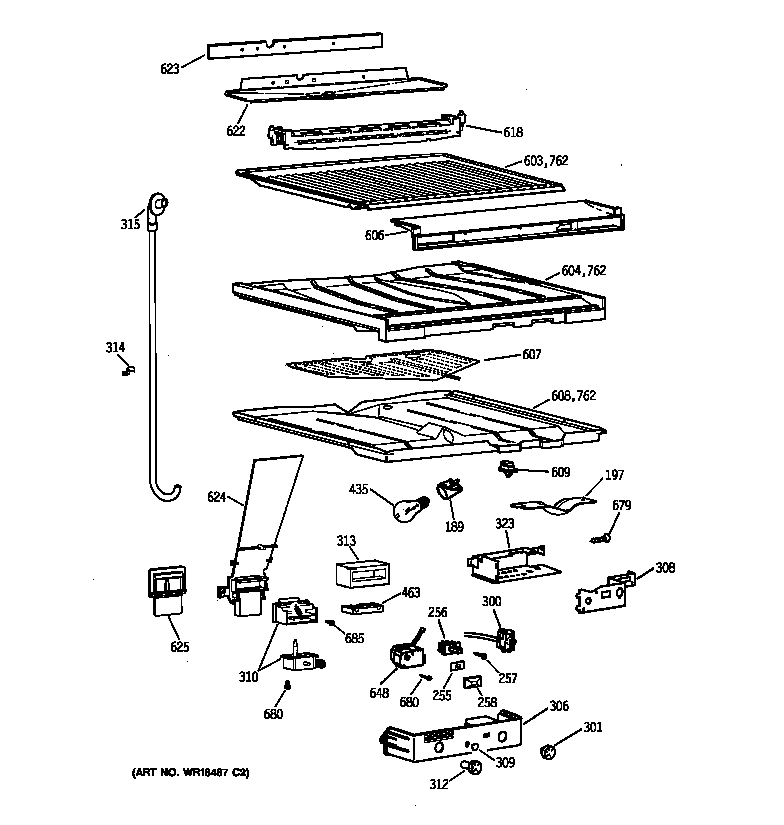 Compartment separator parts