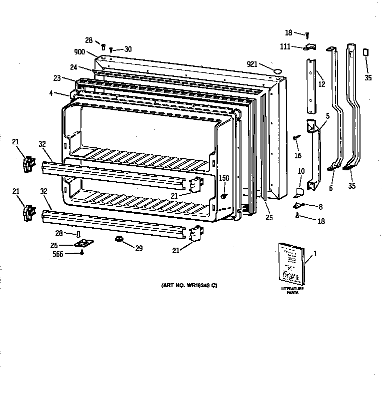 Freezer door