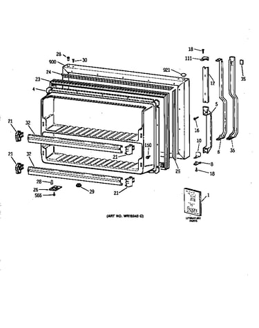 Freezer door