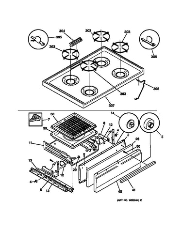 Cooktop & drawer