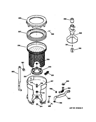 Tub, basket & agitator