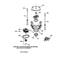 GE WPSR3100W0WW suspension, pump & drive components diagram