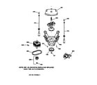 GE WASR3110W0WW suspension, pump & drive components diagram