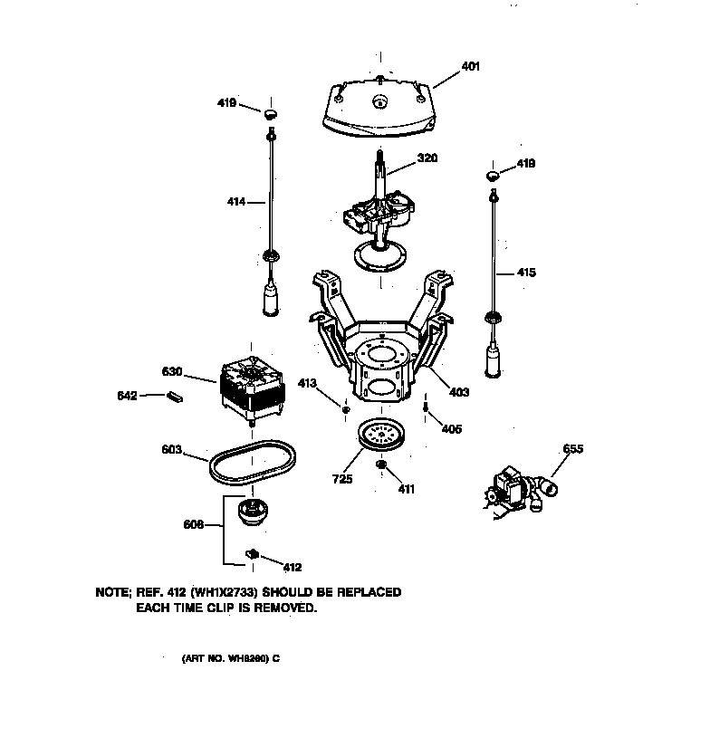 Suspension, pump & drive components