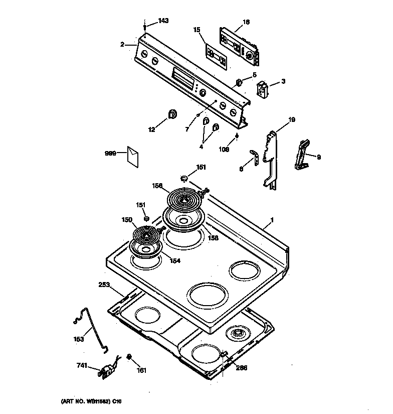 CONTROL PANEL & COOKTOP