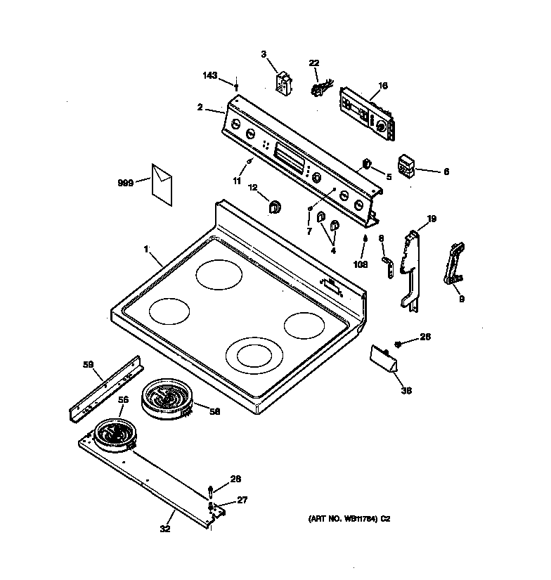Control panel & cooktop