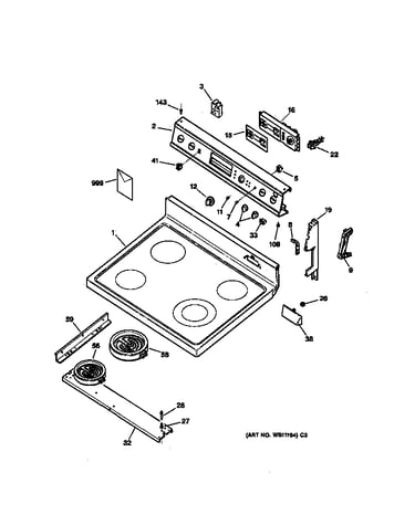 Control panel & cooktop