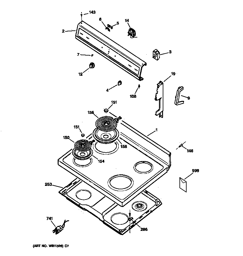 CONTROL PANEL & COOKTOP