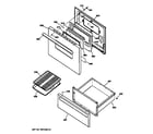 GE JBS07V6 door & drawer parts diagram