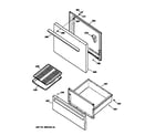 Hotpoint RB526V5 door & drawer parts diagram