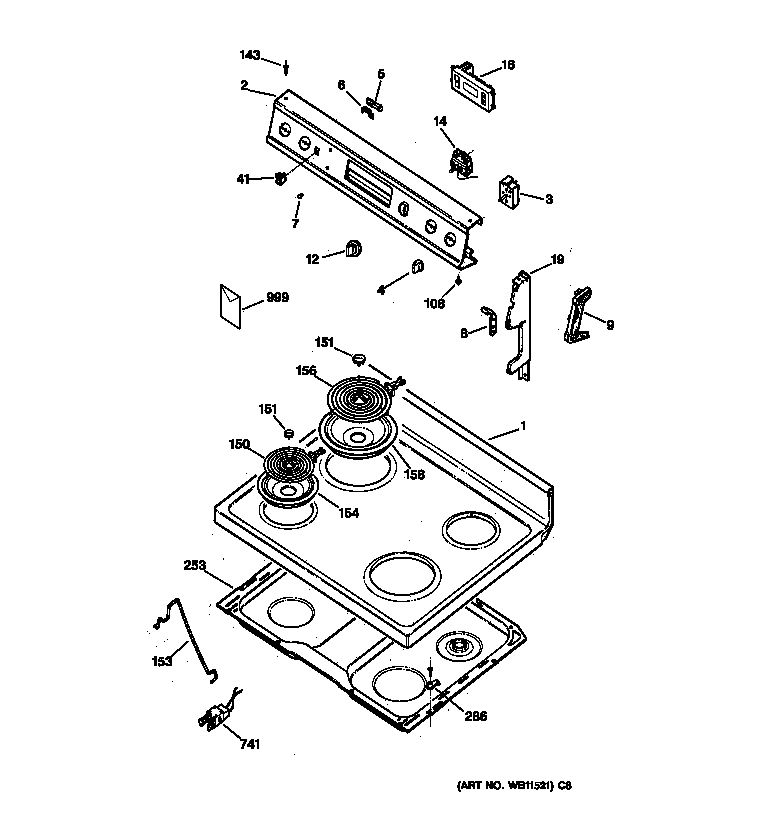 CONTROL PANEL & COOKTOP