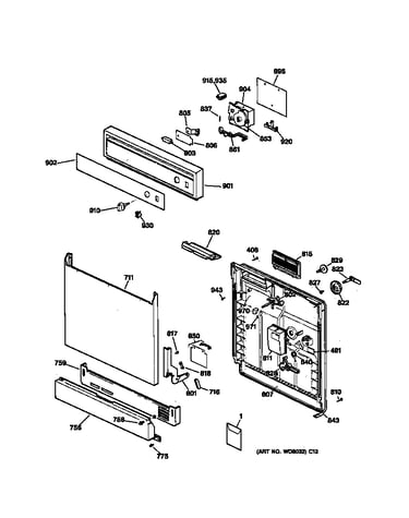 Escutcheon & door assembly