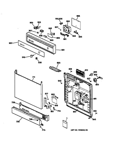 Escutcheon & door assembly