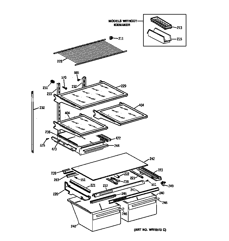 Shelf parts