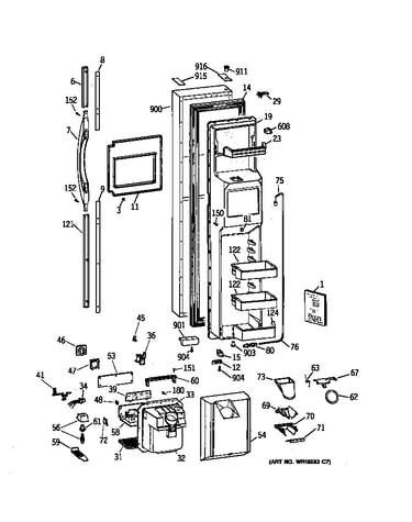 Freezer door