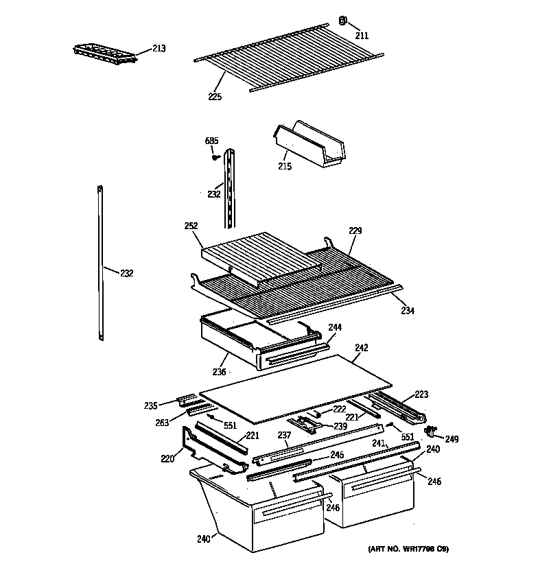 Shelf parts