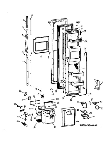 Freezer door