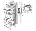 GE TPG24PFBAWW fresh food door diagram