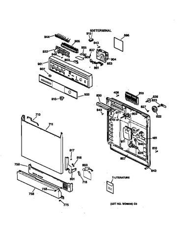 Escutcheon & door assembly