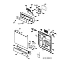 GE GSD3220Z02BB escutcheon & door assembly diagram