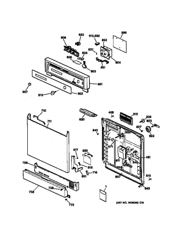 Escutcheon & door assembly