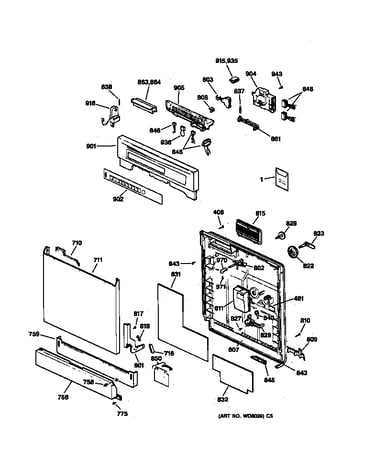 Escutcheon & door assembly