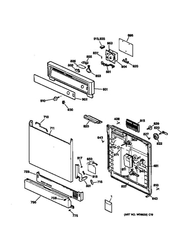 Escutcheon & door assembly